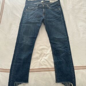 Rag & Bone capri fringe jeans